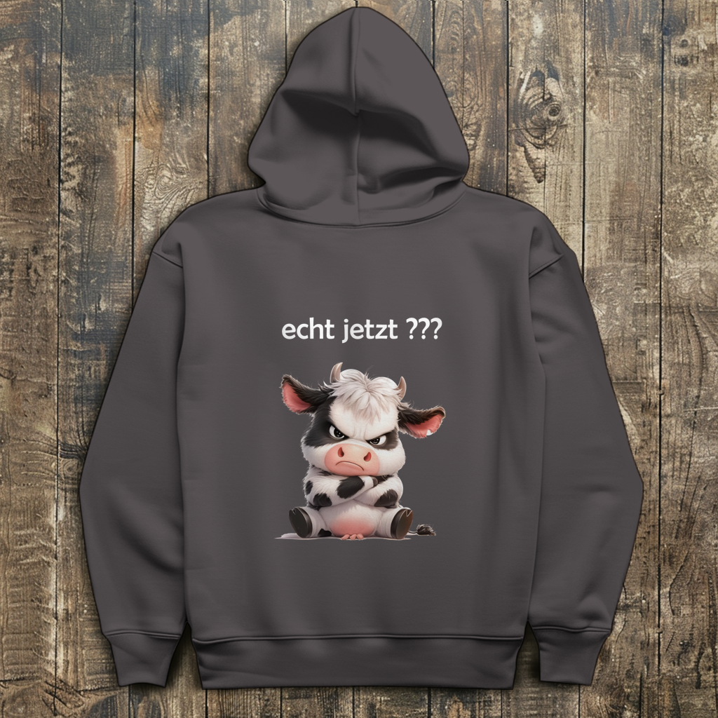 Herren Hoodie Kuh "echt jetzt ???"