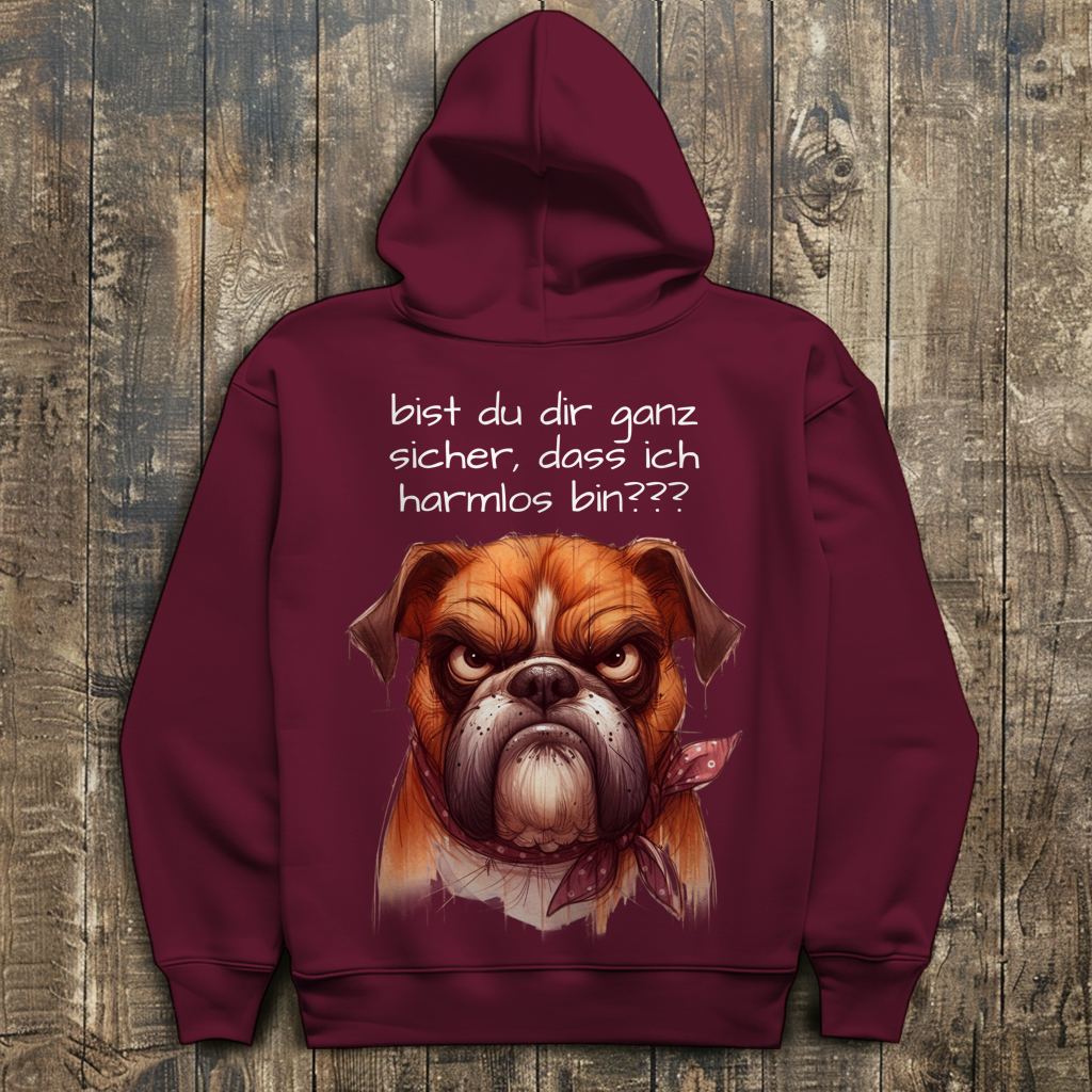 Herren Hoodie Hund "ich und harmlos???"