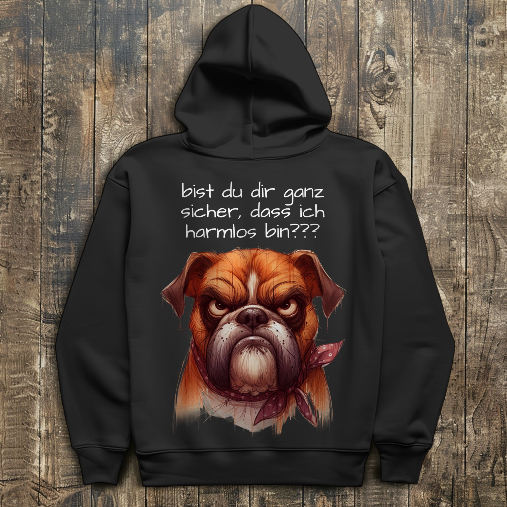 Herren Hoodie Hund "ich und harmlos???"
