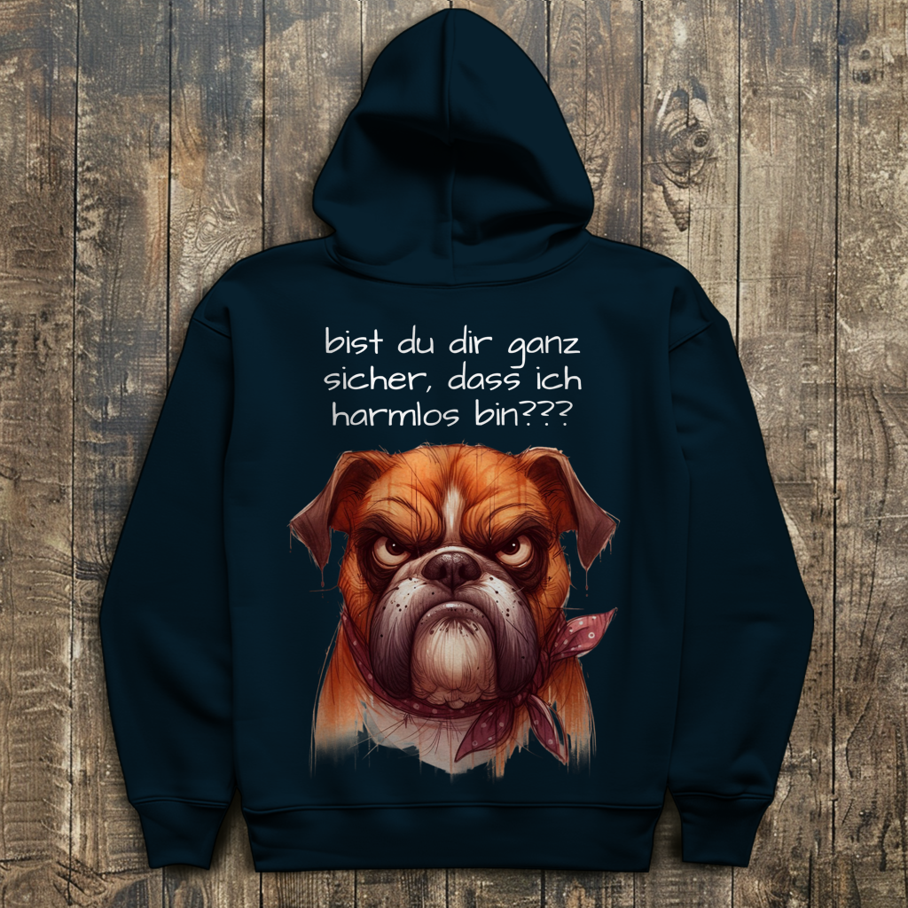 Herren Hoodie Hund "ich und harmlos???"