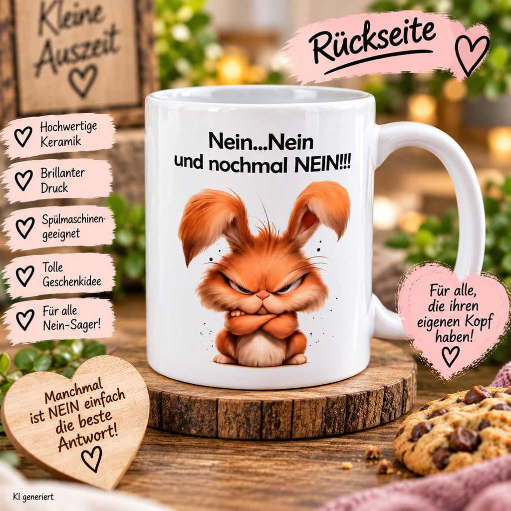 🐰☕ „Nein ist ein vollständiger Satz – und diese Tasse beweist es!“ 😂